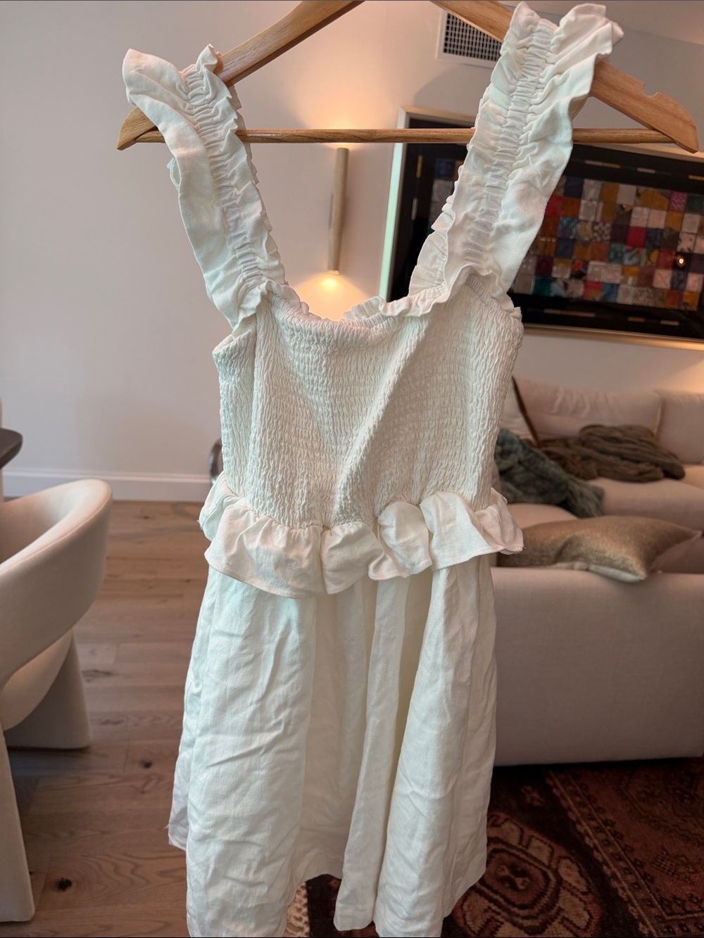 Tularosa White Mini Ruffle Sundress - Picture 2 of 9